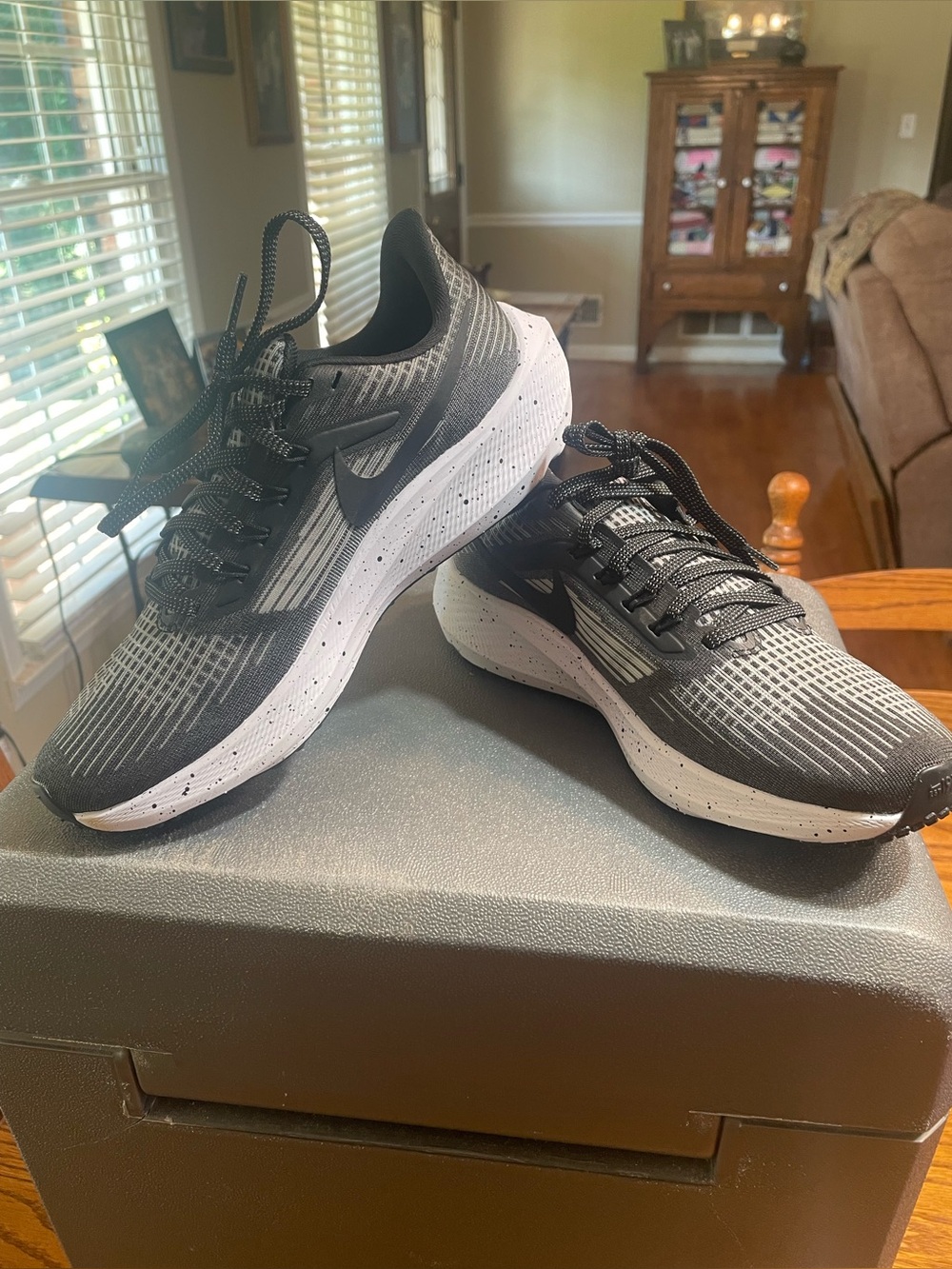 Nike Woman’s Air Zoom Pegasus 39 in SZ 8 NIB color black, grey,white